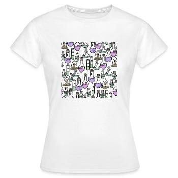 Magic potion bottles pattern - Women's T-Shirt - white - Front - AI Model Female 172 dark (172cm)