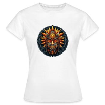 Aztec Steampunk - T-shirt Femme - blanc - Devant - AI Model Female 172 dark (172cm)