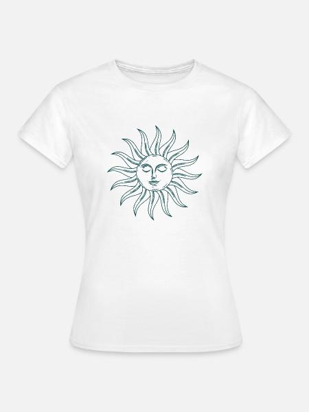 heilige geometrie yoga sonne gesicht spirit - Frauen T-Shirt - Weiß