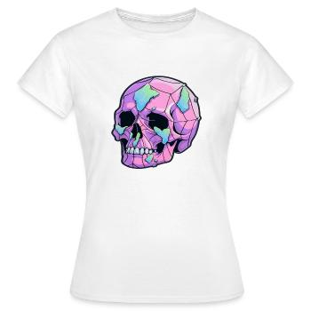 Crâne mystérieux - T-shirt Femme - blanc - Devant - AI Model Female 172 dark (172cm)