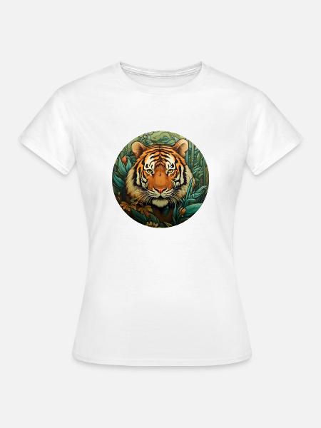 Lebendiger Tiger - Frauen T-Shirt - Weiß