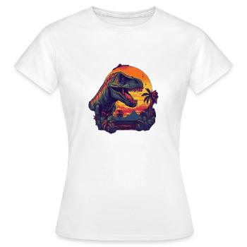 Puissant T Rex King - T-shirt Femme - blanc - Devant - AI Model Female 172 dark (172cm)