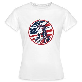 Illustration de la Statue de la Liberté - T-shirt Femme - blanc - Devant - AI Model Female 172 dark (172cm)