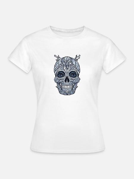 Schädel - Frauen T-Shirt - Weiß