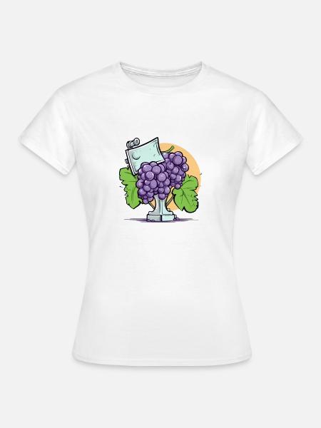 Trophäe und Weintraube - Frauen T-Shirt - Weiß