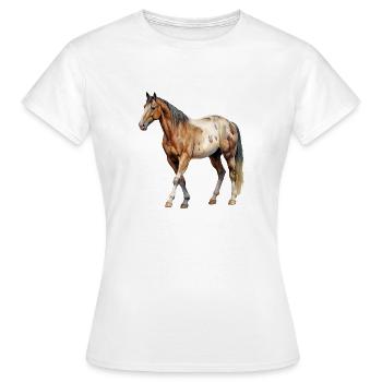 Pferd - Frauen T-Shirt - Weiß - Vorne - AI Model Female 172 dark (172cm)