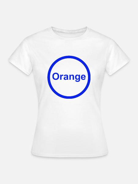 Orange - Frauen T-Shirt - Weiß