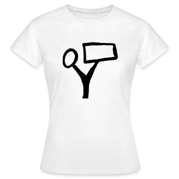 Baumtext - Frauen T-Shirt - Weiß - Vorne - AI Model Female 172 dark (172cm)