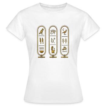 Ägypten Ägypten Isis Pharaonen Pharaonen Pyramide Afrika - Frauen T-Shirt - Weiß - Vorne - AI Model Female 172 dark (172cm)