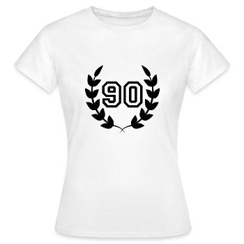 Geschenkidee zum 90. Geburtstag 90 Jahre - Frauen T-Shirt - Weiß - Vorne - AI Model Female 172 dark (172cm)