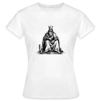 Roi Philippe sur son trône - T-shirt Femme - blanc - Devant - AI Model Female 172 dark (172cm)
