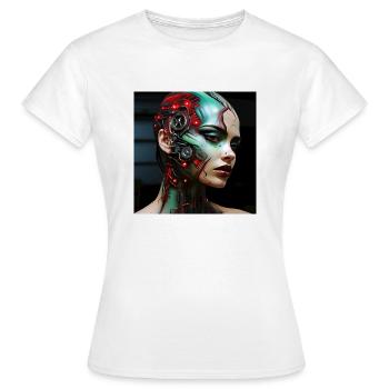 Woman cyborg - Women's T-Shirt - white - Front - AI Model Female 172 dark (172cm)