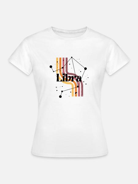Waage Retro-Horoskop - Frauen T-Shirt - Weiß