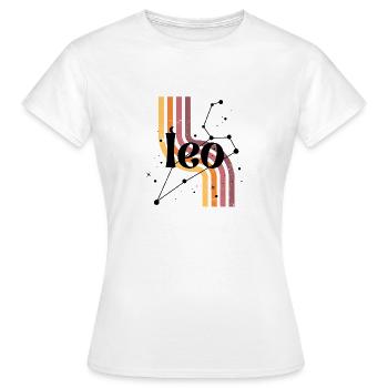 Leo horoscope rétro - T-shirt Femme - blanc - Devant - AI Model Female 172 dark (172cm)