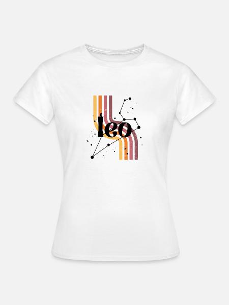 Löwe-Retro-Horoskop - Frauen T-Shirt - Weiß