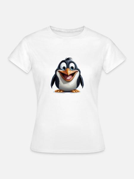 der Cartoon-Pinguin - Frauen T-Shirt - Weiß