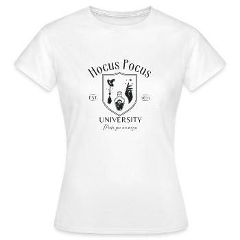 Hocus Pocus Uni - Halloween coat of arms for witches - Women's T-Shirt - white - Front - AI Model Female 172 dark (172cm)