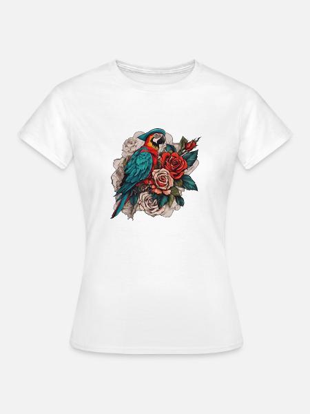 Papagei - Frauen T-Shirt - Weiß