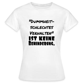schlechtes verhalten - Frauen T-Shirt - Weiß - Vorne - AI Model Female 172 dark (172cm)