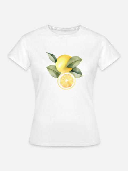 Zitrone Frucht Zitronen Ernährung Gesund - Frauen T-Shirt - Weiß