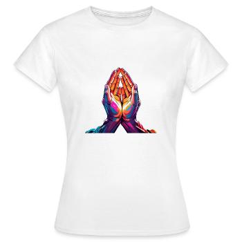 Pray to Heaven - Frauen T-Shirt - Weiß - Vorne - AI Model Female 172 dark (172cm)