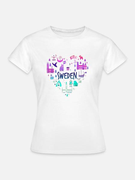 Schweden Schweden norden skandinavien wikinger lagom swe - Frauen T-Shirt - Weiß