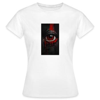 Blutiges Auge, Geisterhafte Angst, Grausame Dunkelheit - Frauen T-Shirt - Weiß - Vorne - AI Model Female 172 dark (172cm)