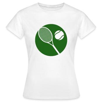Raquette de tennis - T-shirt Femme - blanc - Devant - AI Model Female 172 dark (172cm)