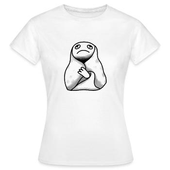 Crapaud grenouille totalement fatigué - T-shirt Femme - blanc - Devant - AI Model Female 172 dark (172cm)