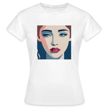 Women / Feminin /Art - Frauen T-Shirt - Weiß - Vorne - AI Model Female 172 dark (172cm)