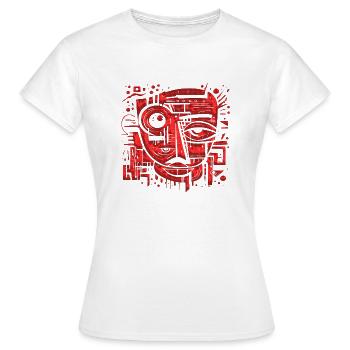Graffiti Street Art Spray Vintage Schablone Retro - Frauen T-Shirt - Weiß - Vorne - AI Model Female 172 dark (172cm)