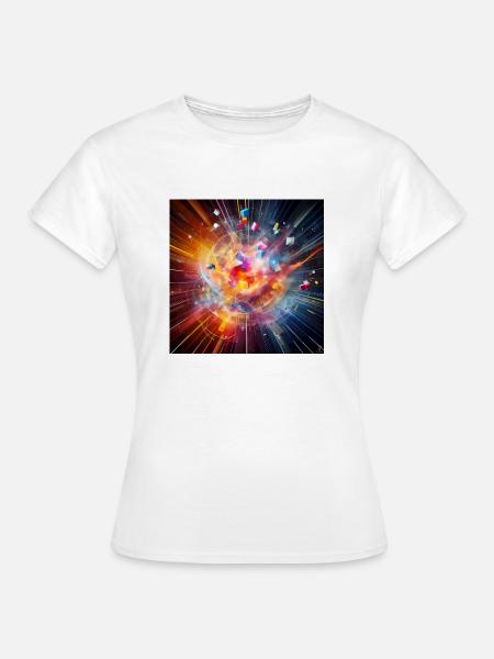 Abstrakte Explosion des Nebels - Frauen T-Shirt - Weiß