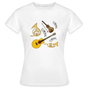 Instruments de musique - T-shirt Femme - blanc - Devant - AI Model Female 172 dark (172cm)