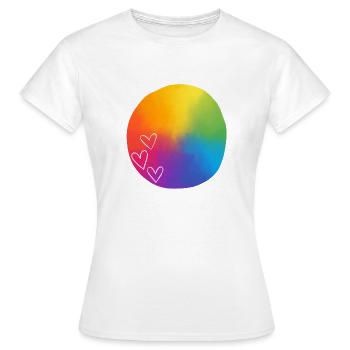 Rempli de cœur - T-shirt Femme - blanc - Devant - AI Model Female 172 dark (172cm)