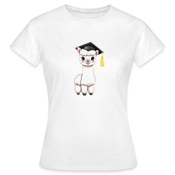 Baccalauréat en études d’alpaga Certificat de fin d’études supérieures - T-shirt Femme - blanc - Devant - AI Model Female 172 dark (172cm)