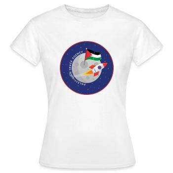 Agence spatiale palestinienne - T-shirt Femme - blanc - Devant - AI Model Female 172 dark (172cm)