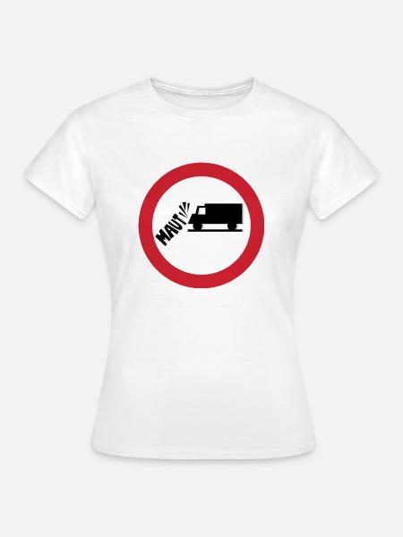 Nein zur LKW Maut - Dame-T-shirt - hvid
