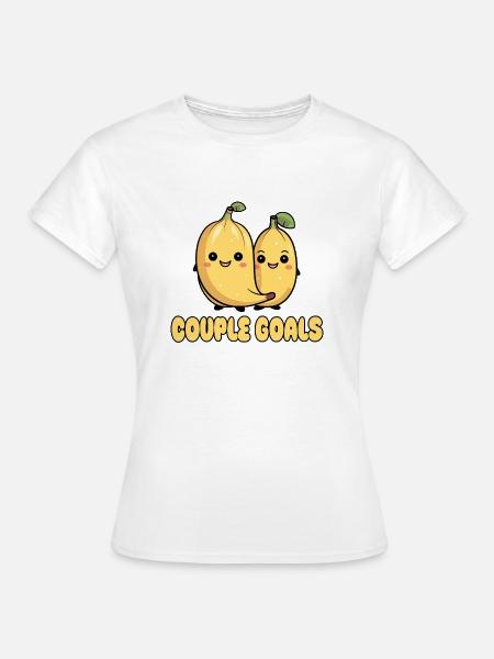 Bananen Paar - Frauen T-Shirt - Weiß