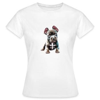 Staffordshire Bull Terrier Chiens Propriétaires de chiens Chien - T-shirt Femme - blanc - Devant - AI Model Female 172 dark (172cm)