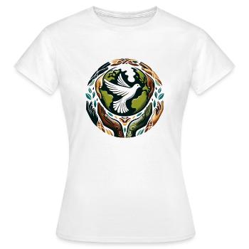 Symphonie de la Paix - T-shirt Femme - blanc - Devant - AI Model Female 172 dark (172cm)