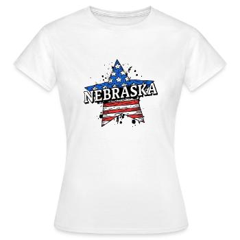 Nebraska - USA - United States of America - Frauen T-Shirt - Weiß - Vorne - AI Model Female 172 dark (172cm)