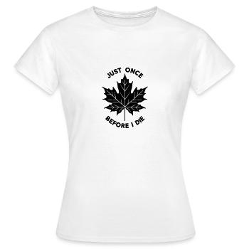 La solitude sereine de Maple Leaf - T-shirt Femme - blanc - Devant - AI Model Female 172 dark (172cm)