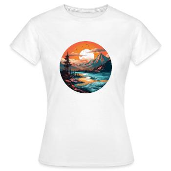 Lac de rêve - T-shirt Femme - blanc - Devant - AI Model Female 172 dark (172cm)