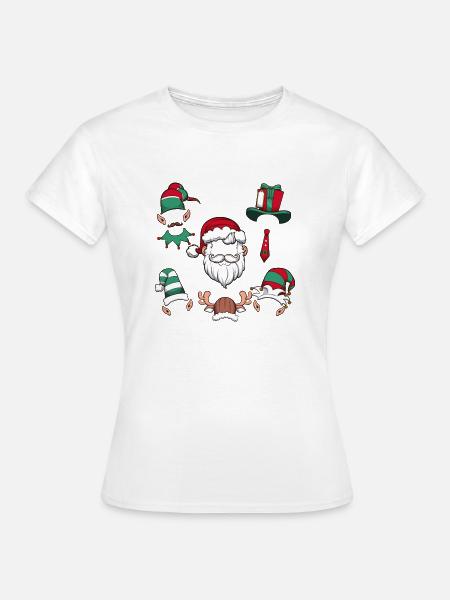 Weihnachtsmützen - Frauen T-Shirt - Weiß