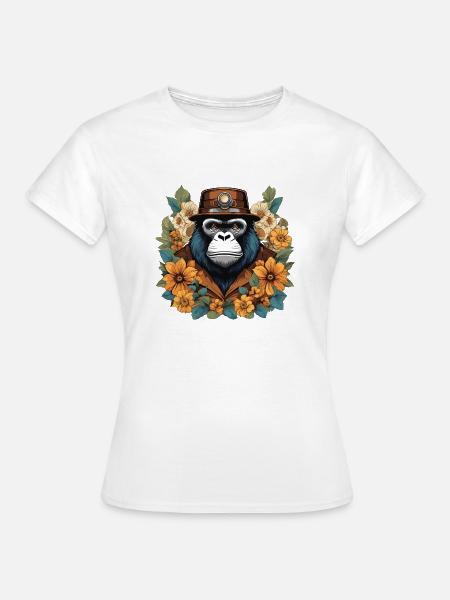 Gorilla Punk - Frauen T-Shirt - Weiß