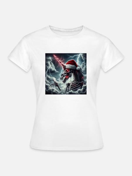 Weihnachts Einhorn - Frauen T-Shirt - Weiß