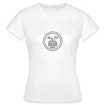 ALL IN KING - Maître du jeu - T-shirt Femme - blanc - Devant - AI Model Female 172 dark (172cm)
