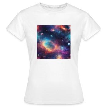 Symphonie céleste - T-shirt Femme - blanc - Devant - AI Model Female 172 dark (172cm)