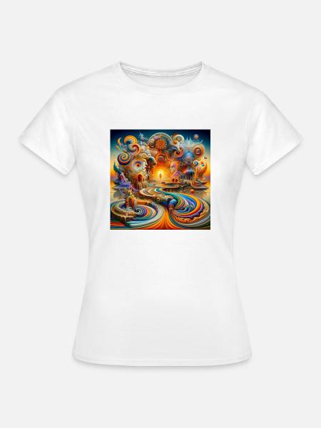 Tempel Psyart - Frauen T-Shirt - Weiß