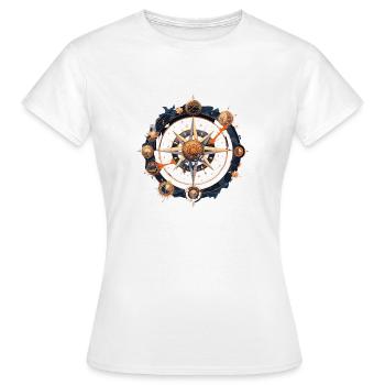 Compass - Women's T-Shirt - white - Front - AI Model Female 172 dark (172cm)